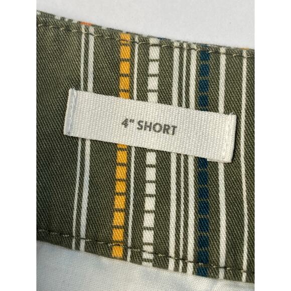 Loft Factory Green Striped 4-inch Shorts Women's Size 4 - Picture 4 of 9